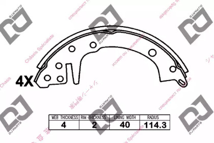 Комлект тормозных накладок DJ PARTS BS1341